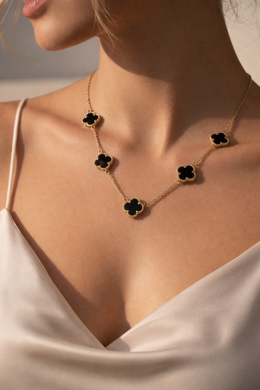 The Isla Clover Necklace | 14K Solid Gold
