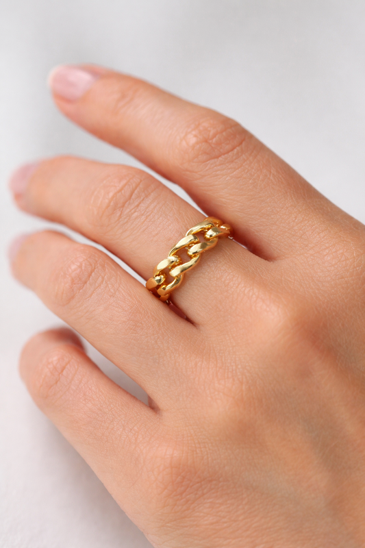 The Essential Link Ring | Solid 14K Gold